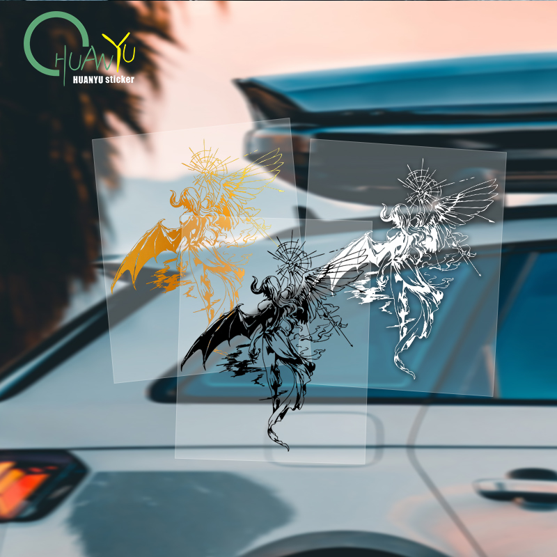 Gear Set Motorcycle - Stiker Mobil Sayap Kelelawar Setan, Stiker