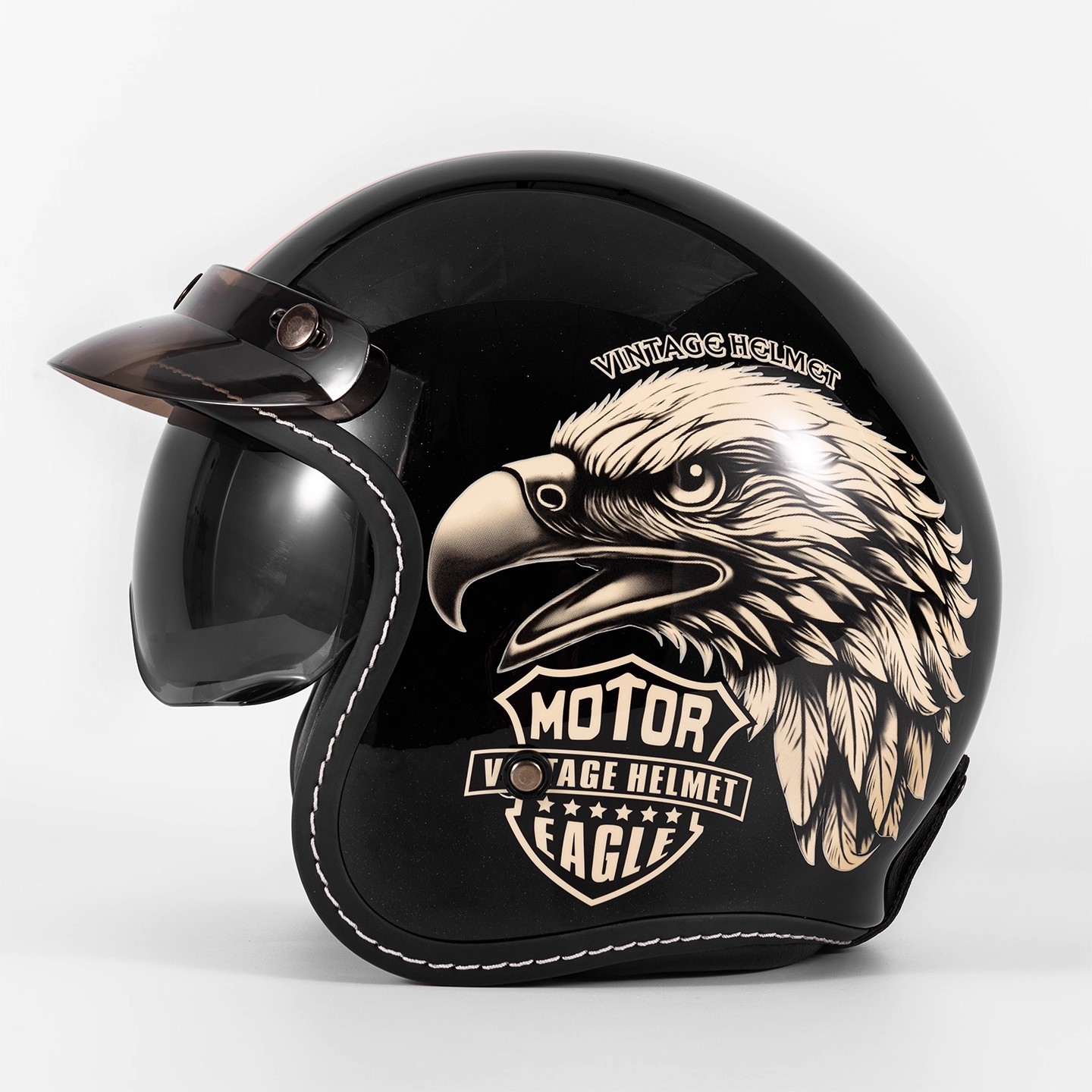 Helm Motor Retro Unisex Tiga P - Motorcycle Gear Vintage ulasan dan harga