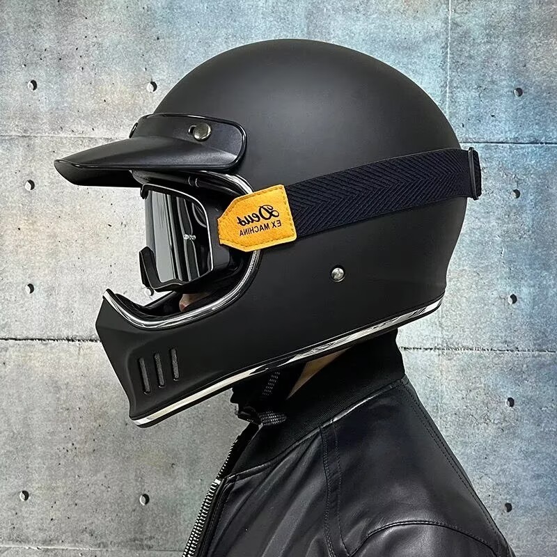 Helm Motor Motocross Full Face - Motorcycle Gear Vintage ulasan dan harga