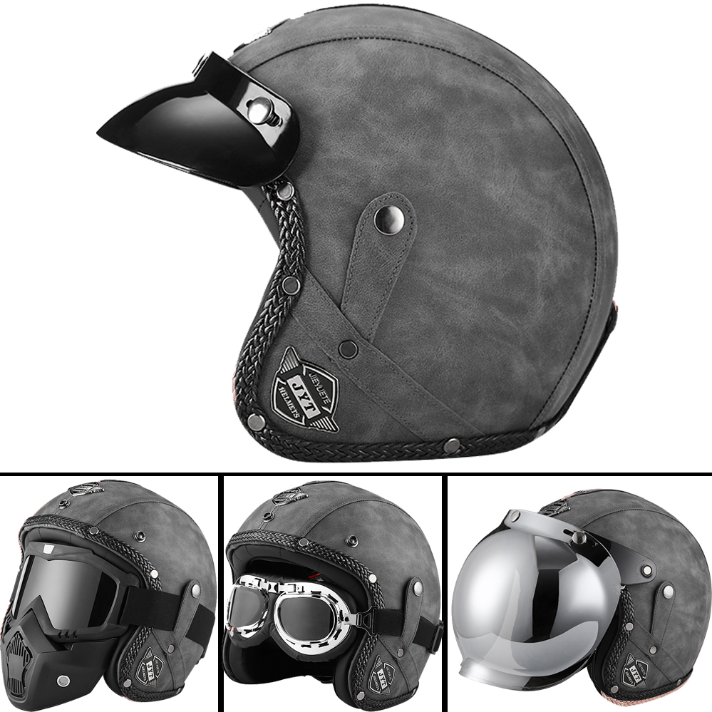 DOT 3/4 helm sepeda motor Retr - Motorcycle Gear Vintage ulasan dan harga
