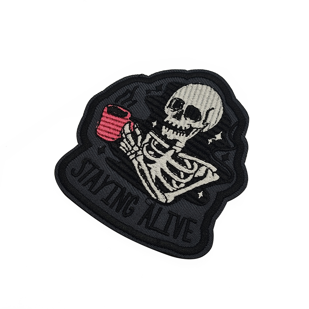 Patch Bordir Tengkorak Lucu –  - Motorcycle Gear Quotes ulasan dan harga