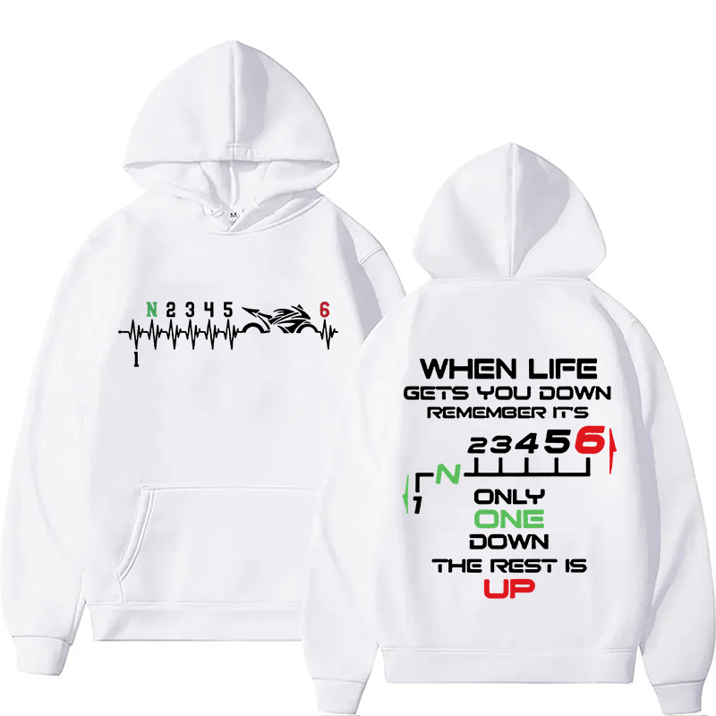 Hoodie Pergeseran Gigi Motor B - Motorcycle Gear Quotes ulasan dan harga