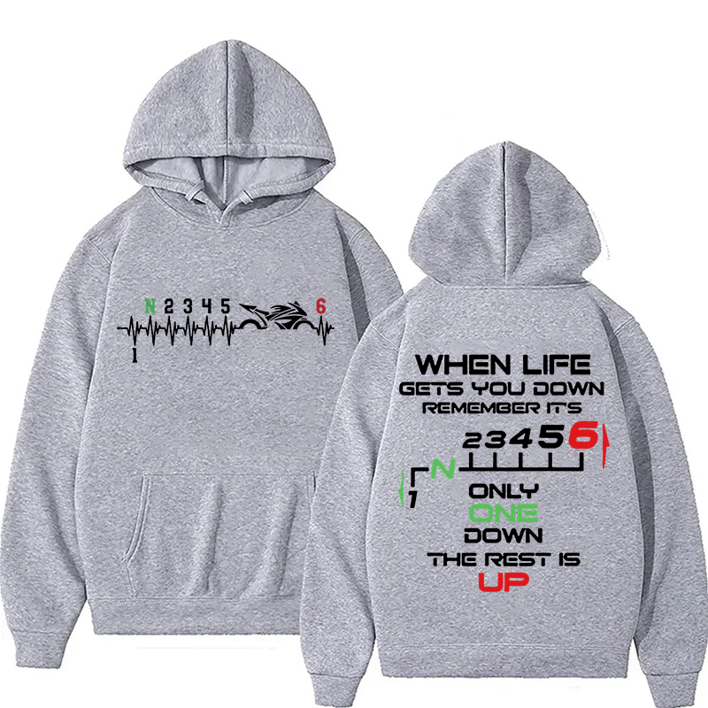 Hoodie Pergeseran Gigi Motor B - Motorcycle Gear Quotes ulasan dan harga